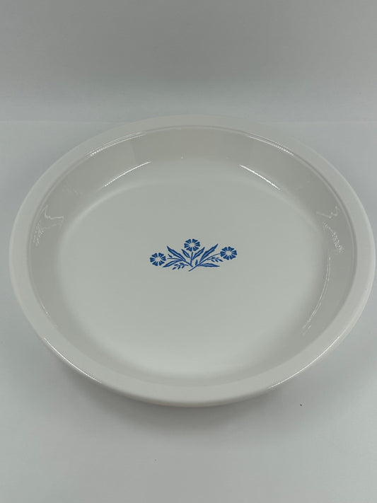 Vintage Pie Plate with Cornflower Blue Design by Corning Ware.