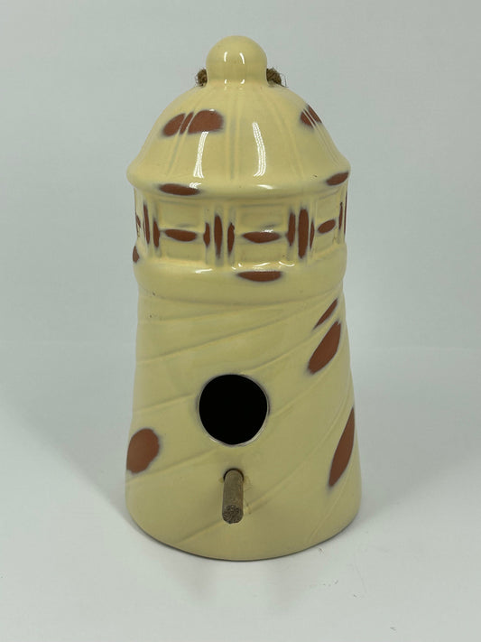 Vintage Ceramic Decorative Birdhouse of Lighthouse
