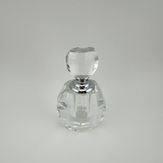 Vintage Perfume Bottle, Clear, Crystal, Cut Glass Design, Made by Celebrations.