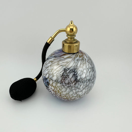 Vintage Perfume Bottle, Carnival Glass, Atomizer Bulb.