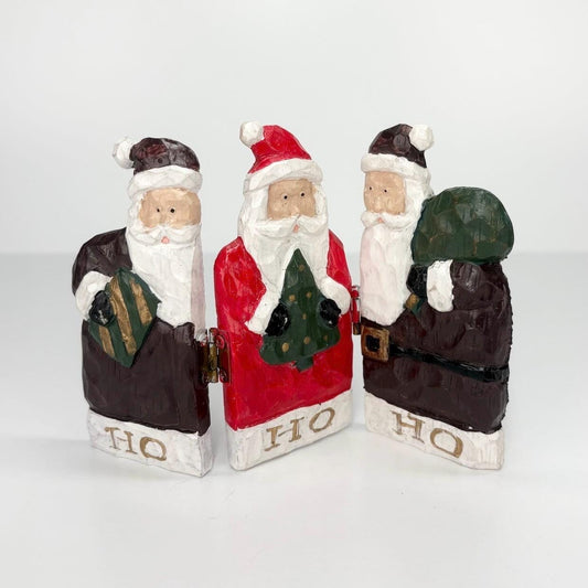 Vintage Ceramic Hinged Santa Figurine - 'Ho' Christmas Decor